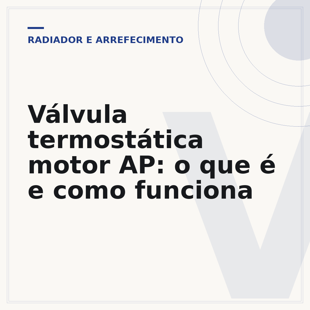 Válvula termostática motor AP: o que é e como funciona