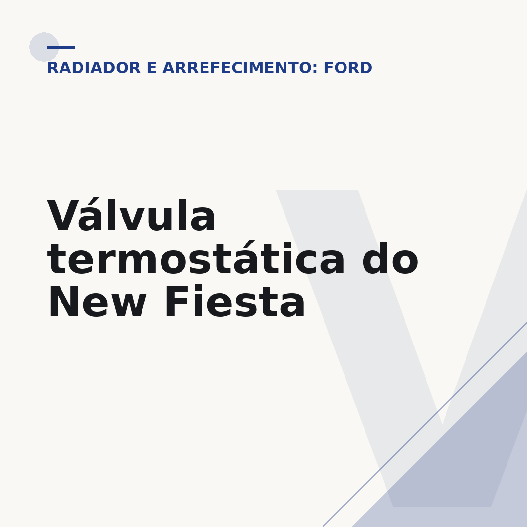 Válvula termostática do New Fiesta