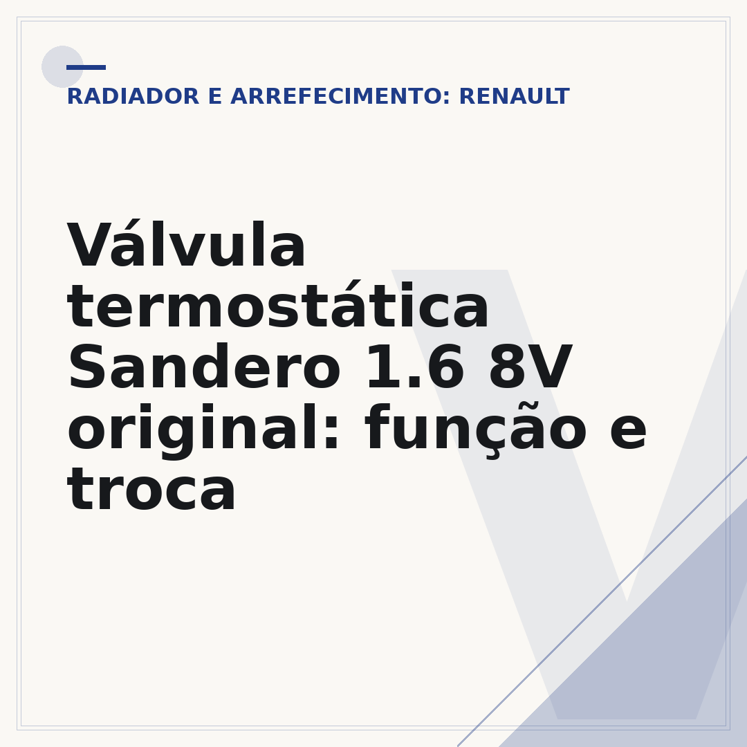 Válvula termostática Sandero 1.6 8V original: função e troca