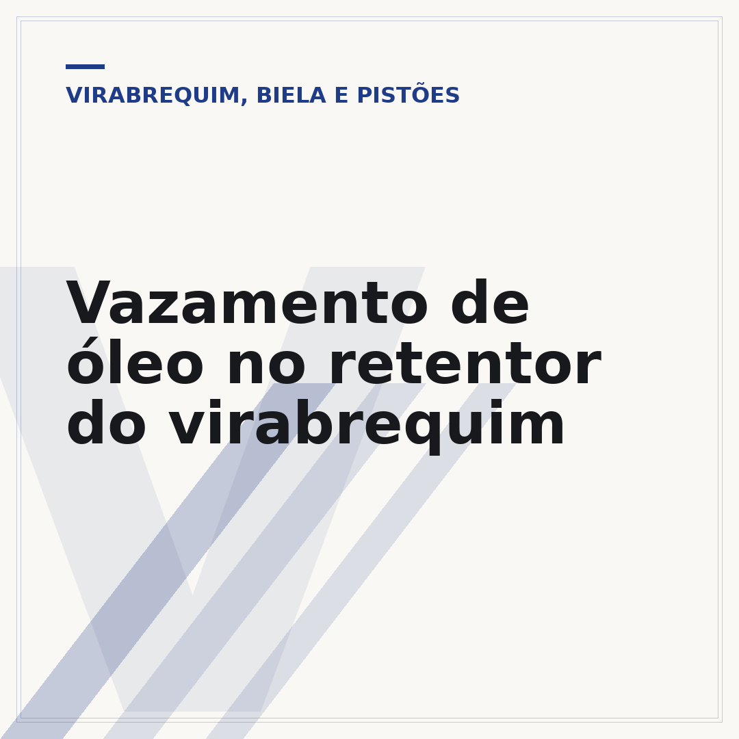 Vazamento de óleo no retentor do virabrequim