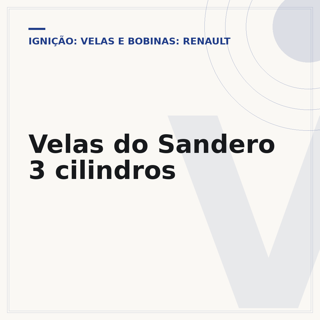 Velas do Sandero 3 cilindros