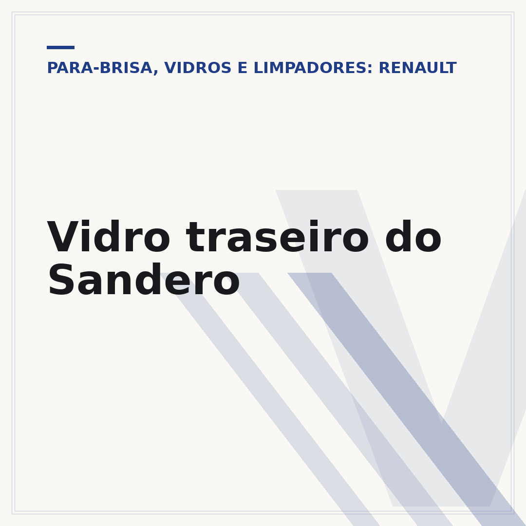 Vidro traseiro do Sandero