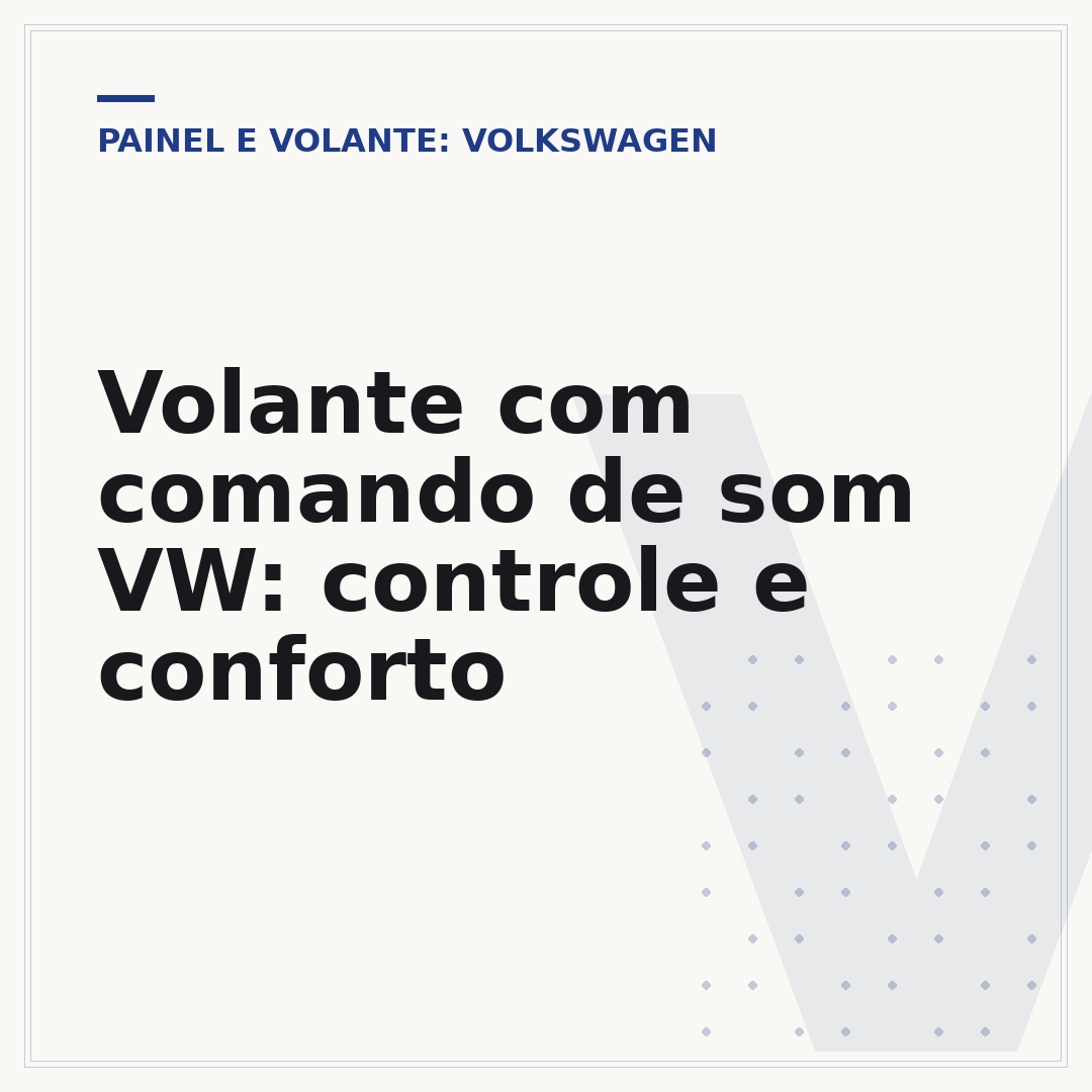 Volante com comando de som VW: controle e conforto