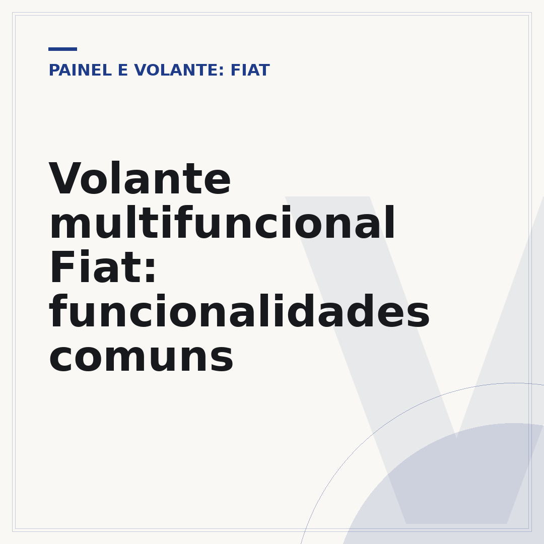 Volante multifuncional Fiat: funcionalidades comuns