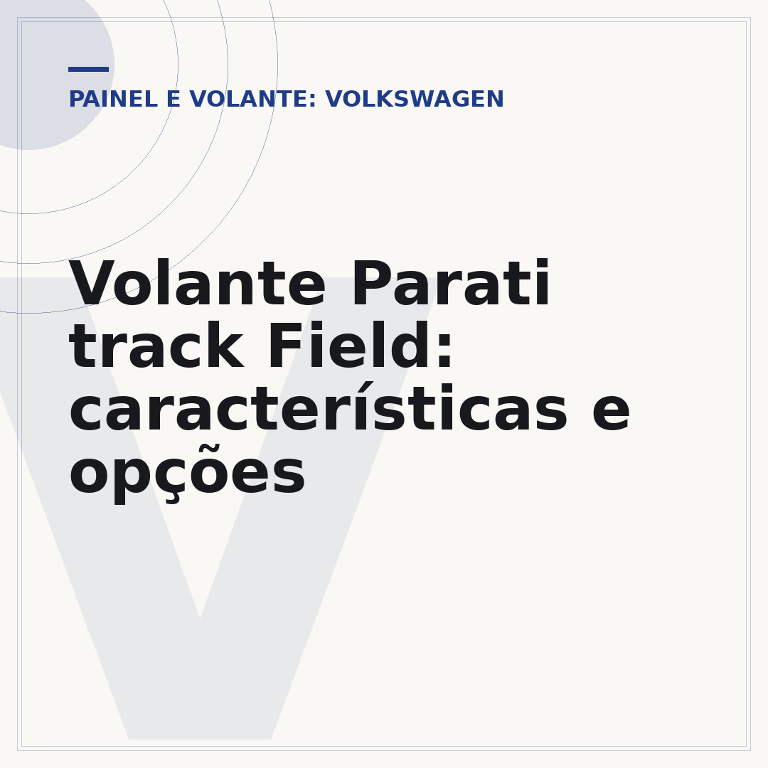 Volante Parati track Field: características e opções