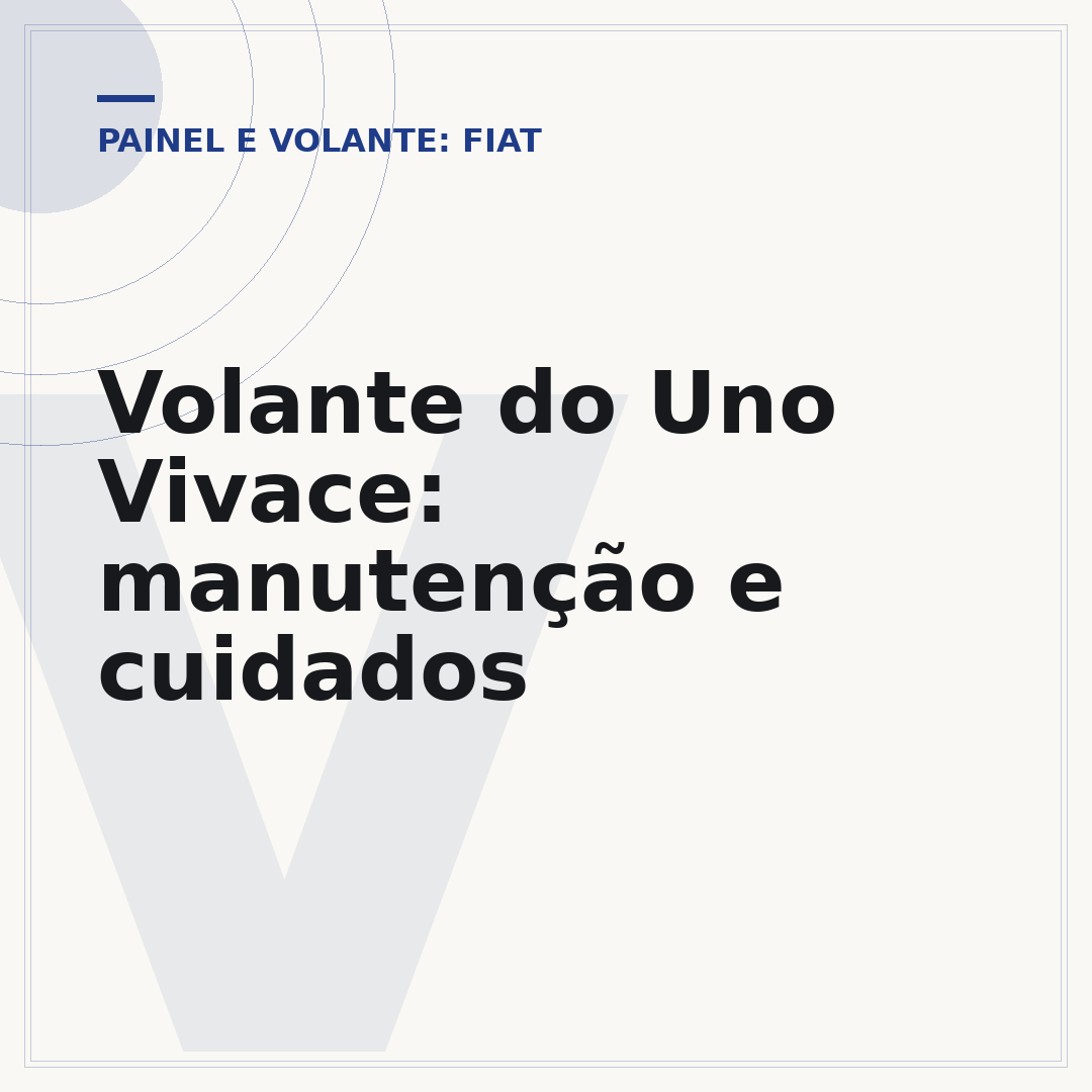 Volante do Uno Vivace: manutenção e cuidados