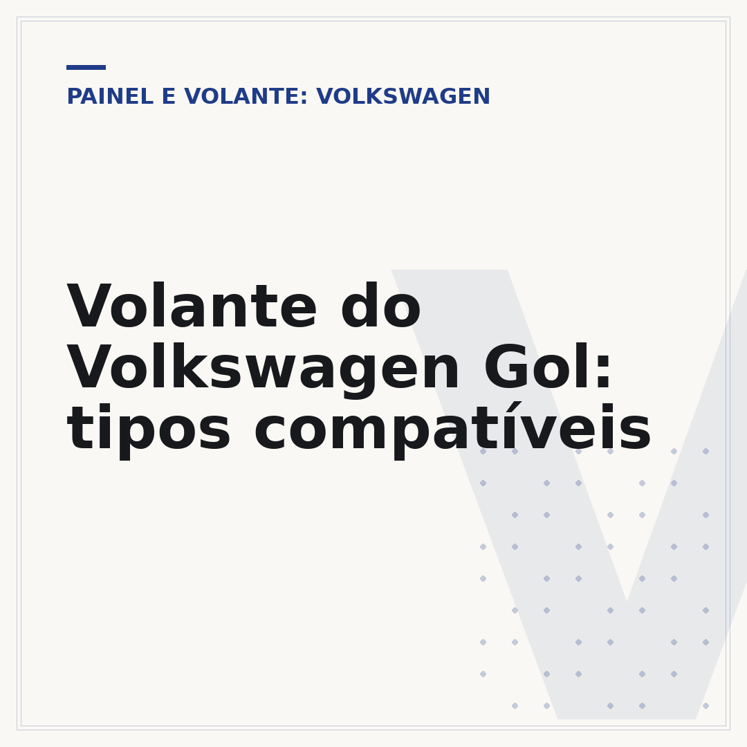 Volante do Volkswagen Gol: tipos compatíveis