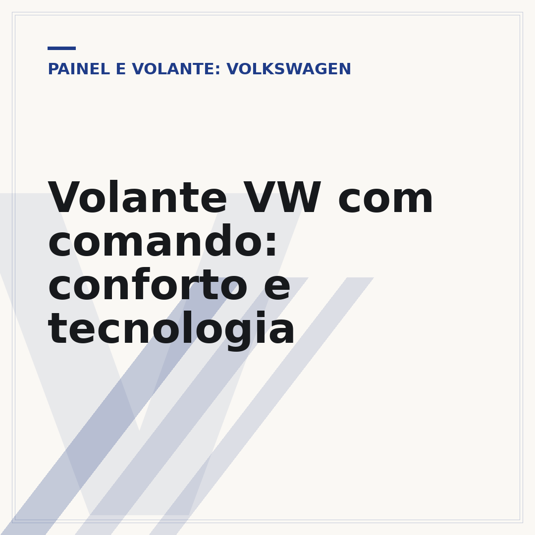 Volante VW com comando: conforto e tecnologia